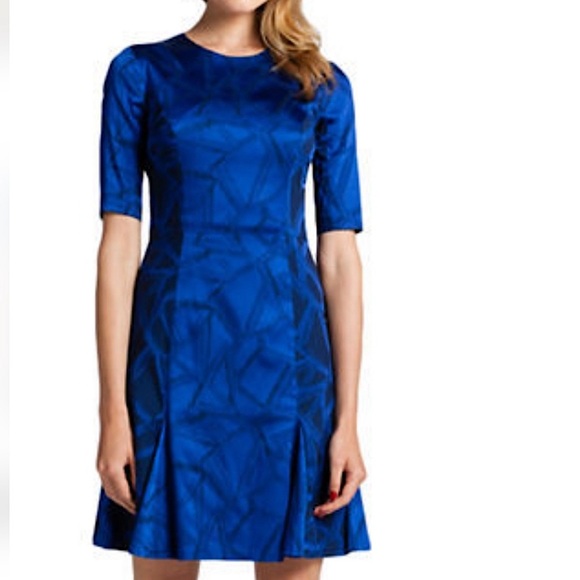 Cynthia Steffe Blue Half Sleeve Dress - Picture 1 of 4
